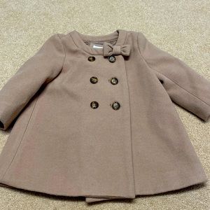 Beautiful, like new, camel pea coat for girls 12-18 months
